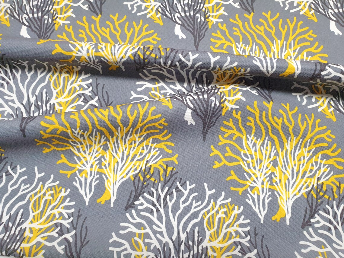 Yellow Coral Reef Fabric