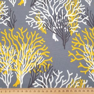 Yellow Coral Reef Fabric