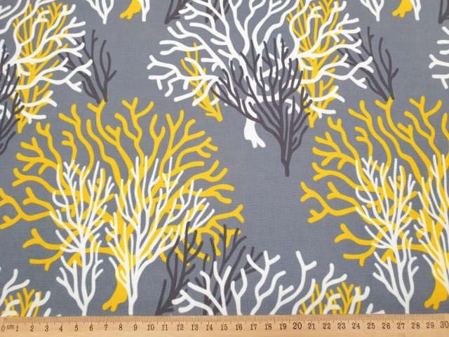 Yellow Coral Reef Fabric