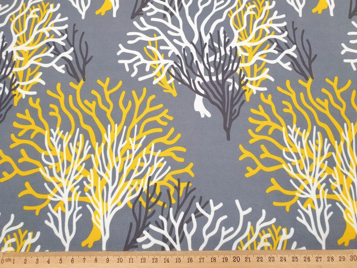 Yellow Coral Reef Fabric