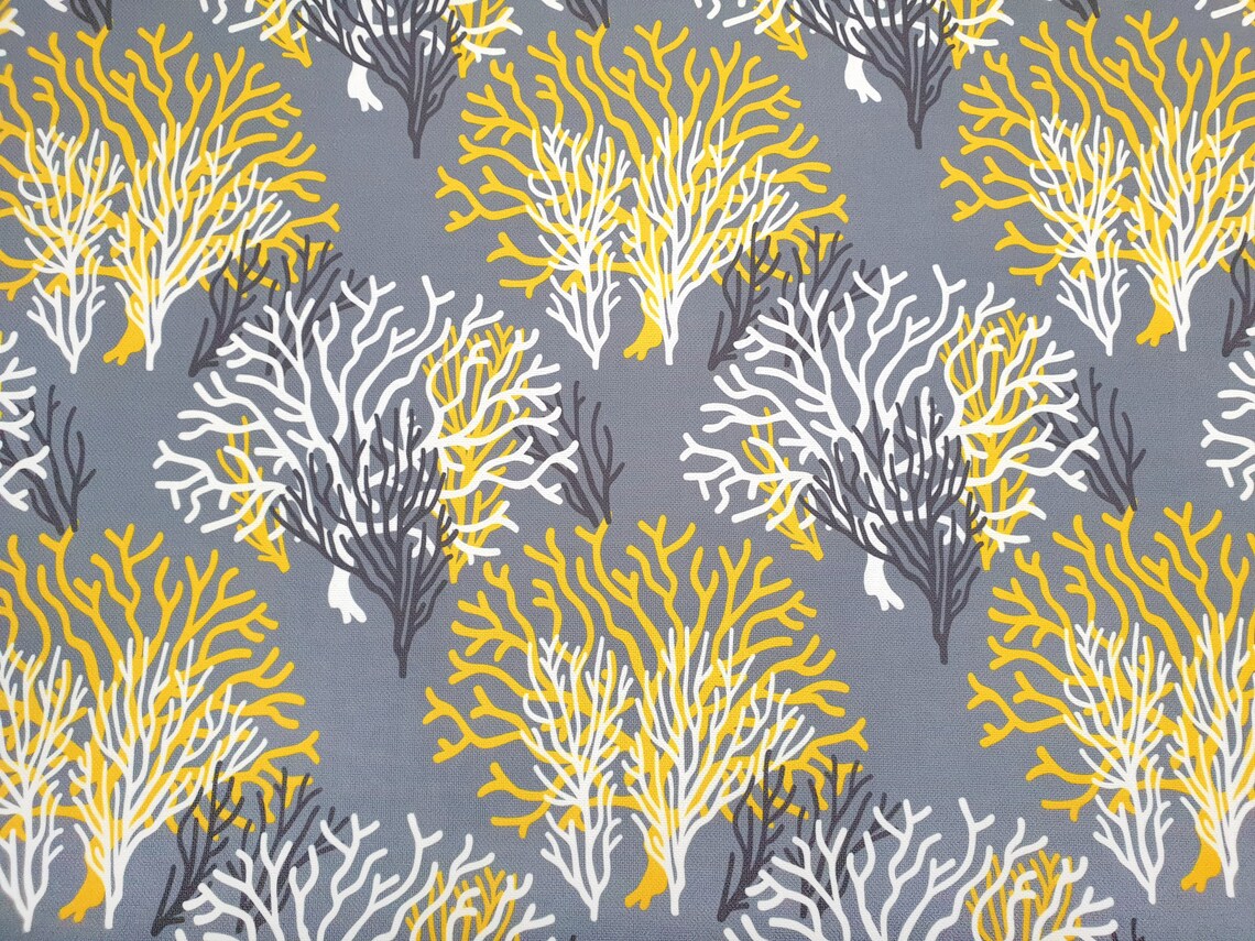 Yellow Coral Reef Fabric