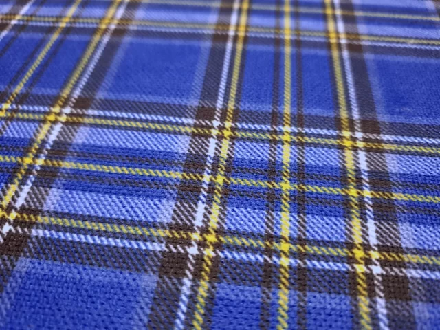 Royal Blue Plaid Fabric