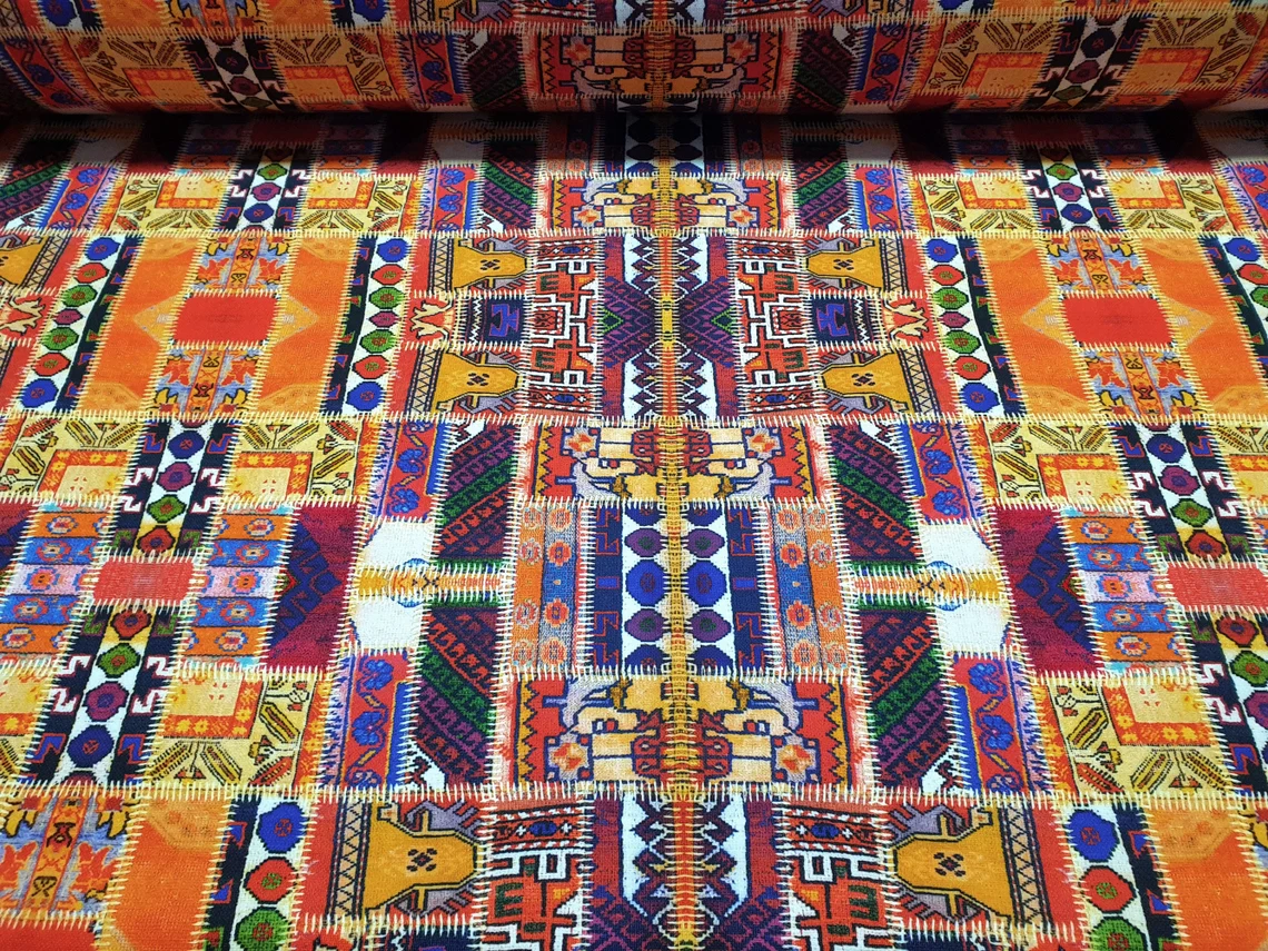 Anatolian Kilim Print Fabric