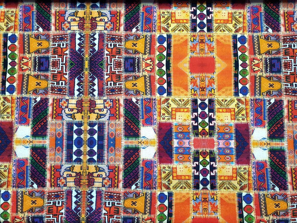 Anatolian Kilim Print Fabric
