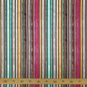 Retro Rainbow Striped Fabric