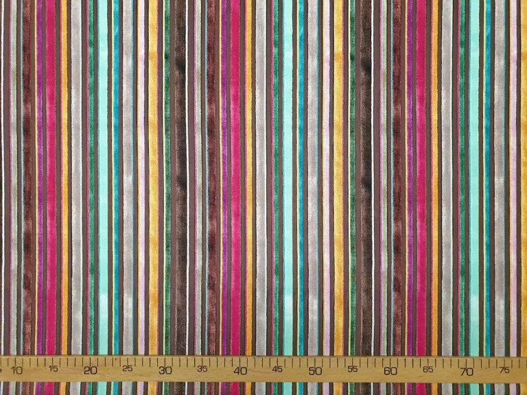 Retro Rainbow Striped Fabric