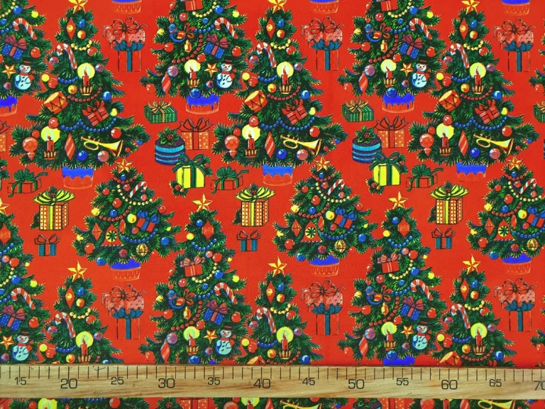 Christmas Trees and Toys Fabric