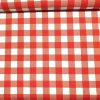 Red and White Gingham Fabric