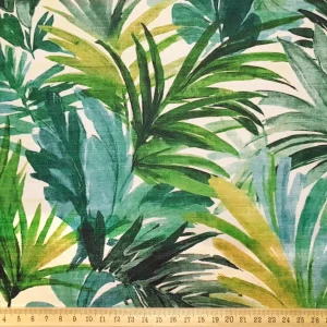 Watercolor Tropical Palm Leaves Fabric