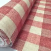 Brick Red Color Gingham Check Fabric