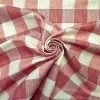 Brick Red Color Gingham Check Fabric