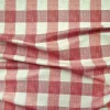 Brick Red Color Gingham Check Fabric