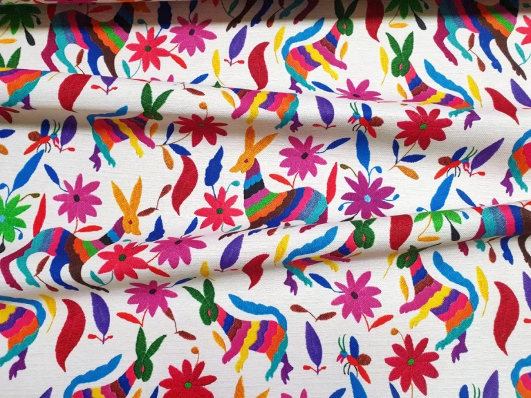 Mexican Otomi Print Upholstery Fabric by the Yard