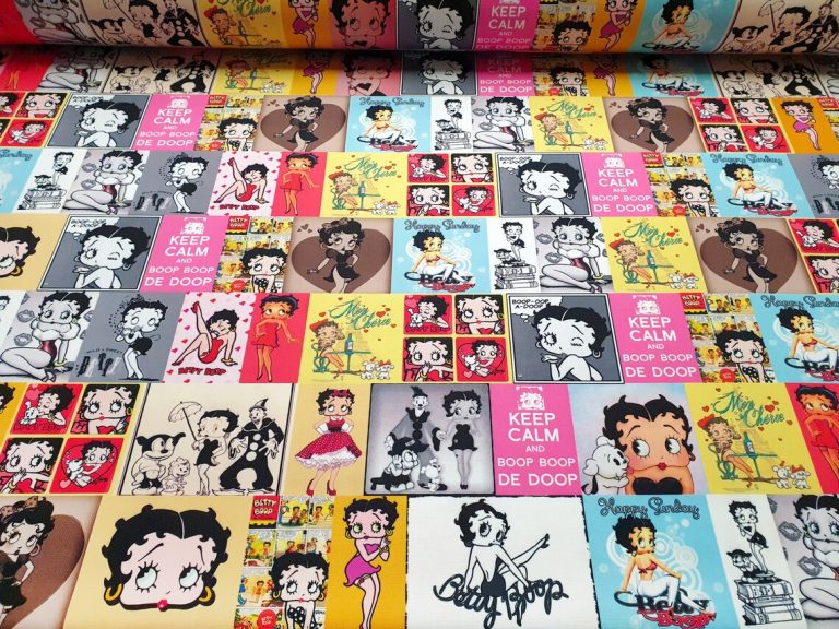 1930s Retro Vintage Comic Cartoon Upholstery, Drapery, Digital Printed Fabric by the Yard