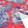 Living Coral Toile De Jouy Print Table Runner