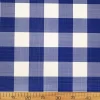 Blue White Gingham Check Fabric