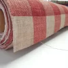 Brick Red Color Gingham Check Fabric