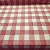 Brick Red Color Gingham Check Fabric