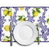 Italian Majolica Floral Lemon Fruit Fabric Placemat