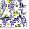Italian Majolica Floral Lemon Fruit Fabric Placemat