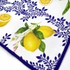 Italian Majolica Floral Lemon Fruit Fabric Placemat