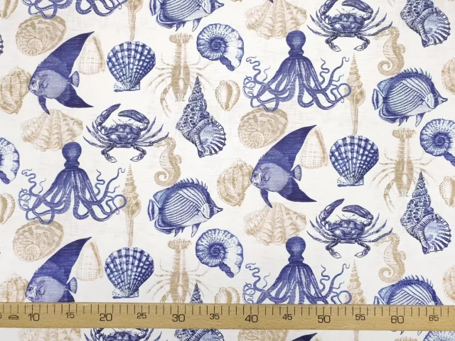 Nautical Sea Life Marine Fabric