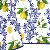 Italian Majolica Floral Lemon Fruit Fabric Placemat