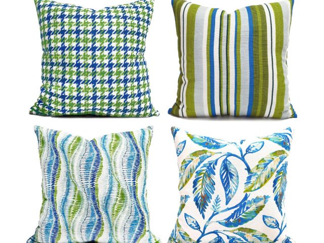 Blue Green Pillow Covers - Decorative Cushion Cover