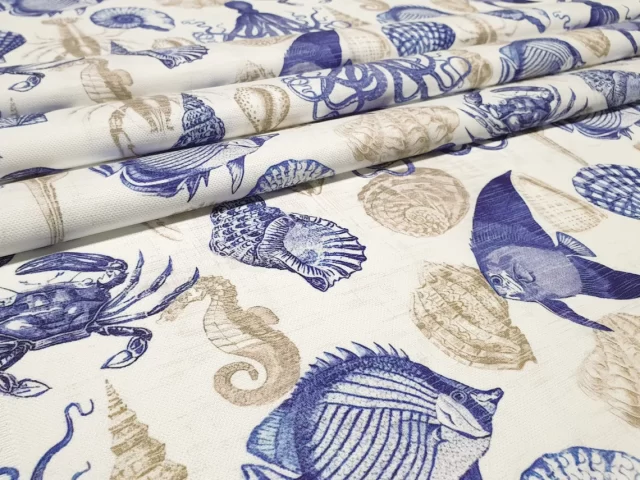Nautical Sea Creatures Fabric