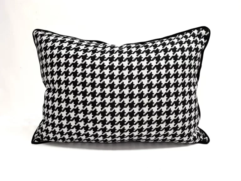 Black and White Pillow Covers, Houndstooth and Gingham