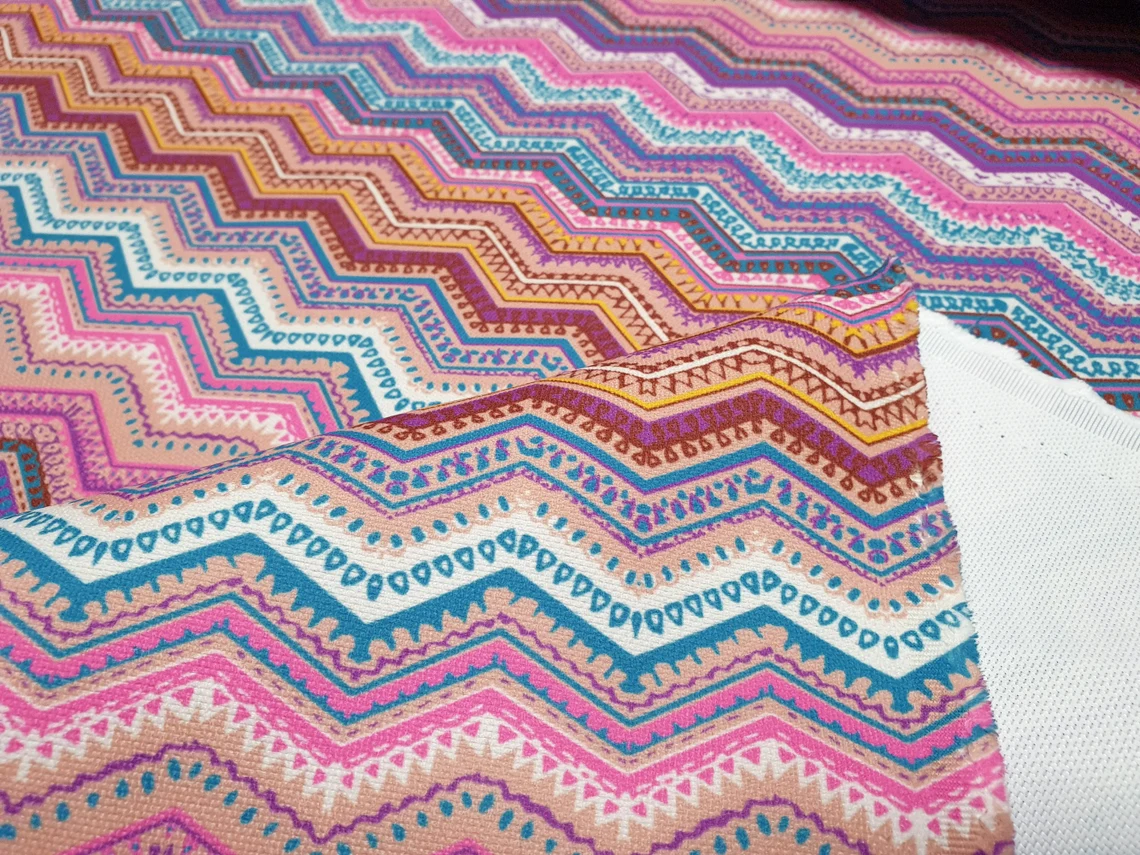 Zigzag Chevron Upholstery Fabric by the Yard