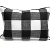 Black and White Pillow Covers, Houndstooth and Gingham