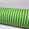 Green and White Striped Fabric