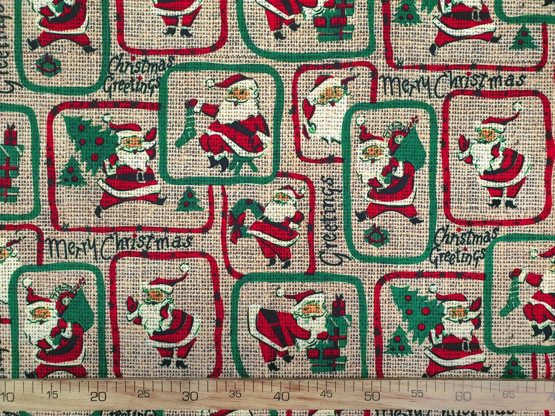 Santa Claus and Christmas Gifts Fabric