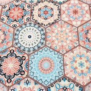 Oriental Hexagonal Moroccan Fabric