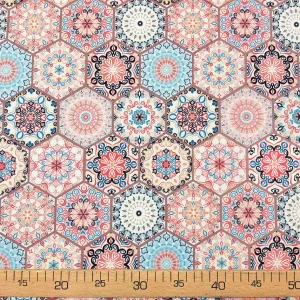 Ethnic Hexagonal Moroccan Fabric