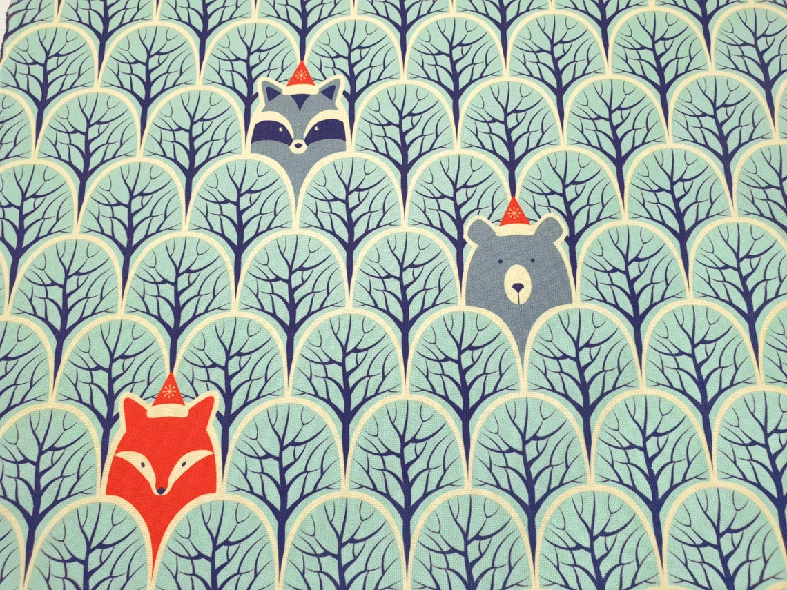 Scandinavian Forest Fabric by the Yard