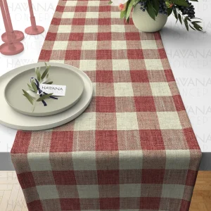 Gingham Check Table Runner