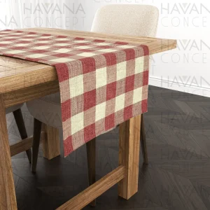Gingham Check Table Runner