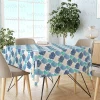 Blue Coral Reefs on White Table Linen