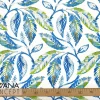 Watercolor Japanese Leaves Fabric