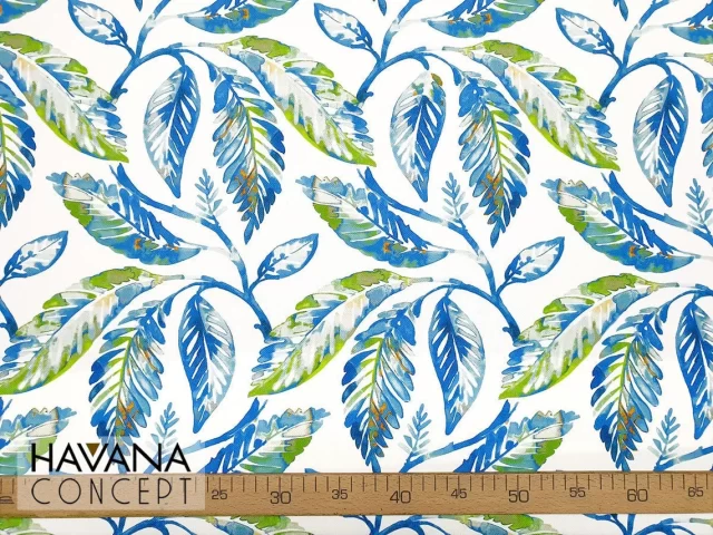 Watercolor Japanese Leaves Fabric