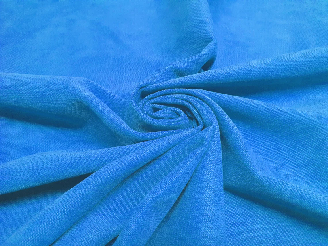 Azure Blue Upholstery Fabric by the Yard