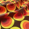 Mid Century Fabric, Brown Orange Fabric by the Yard