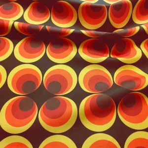Retro Circles Mid Century Modern Fabric