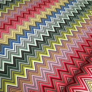 Alternative view of Retro Chevron Zigzag Fabric