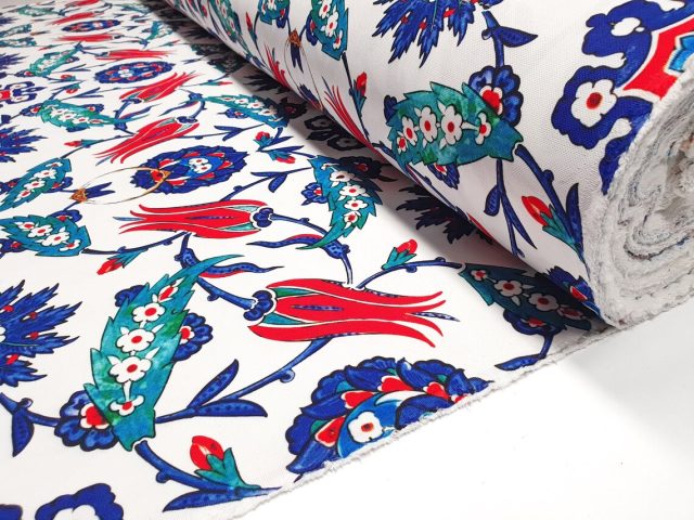 Turkish Ottoman Tulip Flower Fabric