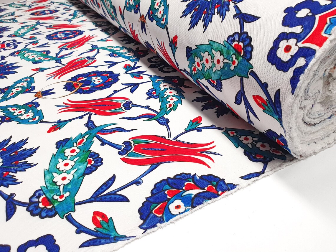 Turkish Ottoman Tulip Flower Fabric