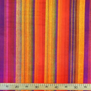 Retro Orange Unbalanced Stripe Fabric