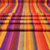 Retro Orange Striped Fabric